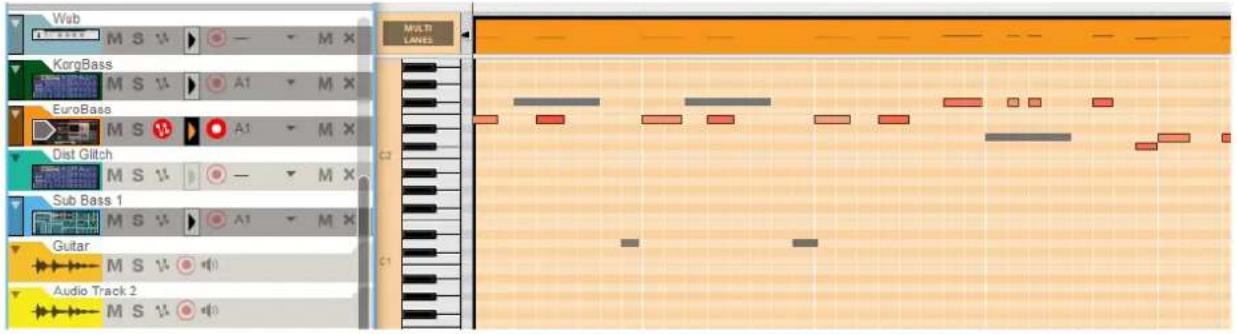 Web KorgBass EuroBass Dist Glitch Sub Bass 1 Guitar Audio Track 2 MULTI LANES M S U A1 M X M S U A1 M X M S U — M X M S U A1 M X C2 C1