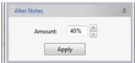 Alter Notes Amount: 40% Apply