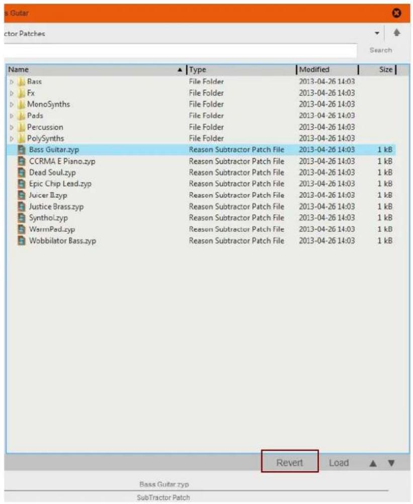 Bass Guitar SubTractor Patch Name ▲ Type Modified Size Bass File Folder 2013-04-26 14:03 Fx File Folder 2013-04-26 14:03 MonoSynths File Folder 2013-04-26 14:03 Pods File Folder 2013-04-26 14:03 Percussion File Folder 2013-04-26 14:03 PolySynths File Folder 2013-04-26 14:03 Bass Guitar.zyp Reason Subtractor Patch File 2013-04-26 14:03 1 kB CCRMA E Piano.zyp Reason Subtractor Patch File 2013-04-26 14:03 1 kB Dead Soul.zyp Reason Subtractor Patch File 2013-04-26 14:03 1 kB Epic Chip Lead.zyp Reason Subtractor Patch File 2013-04-26 14:03 1 kB Juicer II.zyp Reason Subtractor Patch File 2013-04-26 14:03 1 kB Justice Brass.zyp Reason Subtractor Patch File 2013-04-26 14:03 1 kB Synthol.zyp Reason Subtractor Patch File 2013-04-26 14:03 1 kB WarmPad.zyp Reason Subtractor Patch File 2013-04-26 14:03 1 kB Wobbilator Bass.zyp Reason Subtractor Patch File 2013-04-26 14:03 1 kB RevertLoad Bass Guitar.zyp SubTractor Patch