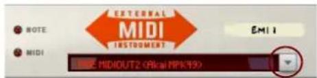 NOTE MIDI EXTERNAL MIDI INSTRUMENT EM11 E MIDIOUT2 (Rkai PPK49)