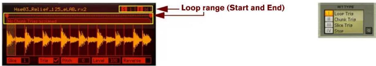 Hse03_Relief_125_eLAB.rx2 Loop range (Start and End) Bio Chunk Tris assigned Slice 1 Tris Pitch 0 Level 100 Reverse MIT TYPE Loop Tris Chunk Tris Slice Tris Stop