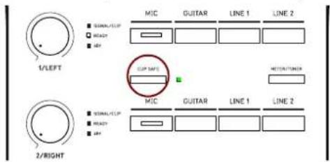 1/LEFT ■ SIGNAL/ELIP ■ READY ■ OFF MIC GUITAR LINE 1 LINE 2 UP SAFE METHON/TUMEN MIC GUITAR LINE 1 LINE 2 ■ SIGNAL/ELIP ■ READY ■ OFF
