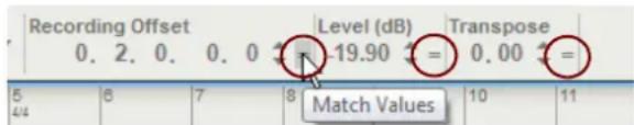 Recording Offset 0. 2. 0. 0. 0 19.90 = 0.00 = 5/4 6 7 8 Match Values 10 11