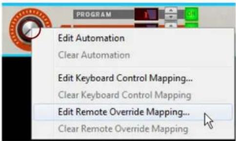 Edit Automation Clear Automation Edit Keyboard Control Mapping... Clear Keyboard Control Mapping Edit Remote Override Mapping... Clear Remote Override Mapping