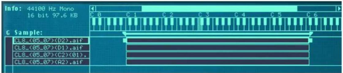 Info: 44100 Hz Mono 16 bit 97.6 KB G Sample: CL8_(05_07)(D2).aif CL8_(05_07)(D1).aif CL8_(05_07)(C2)(01). CL8_(05_07)(A2).aif