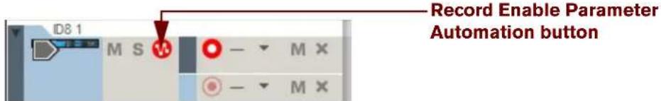 Record Enable Parameter Automation button