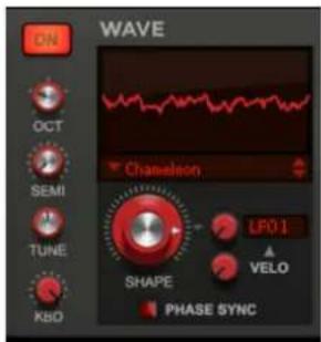 ON WAVE OCT SEMI TUNE KBD Chameleon LF01 VELO SHAPE PHASE SYNC