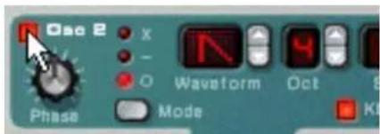 Osc 2 Phase x - O Waveform Oct Mode K