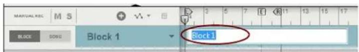 MANUAL REC M S BLOCK SONG Block 1 Block 1
