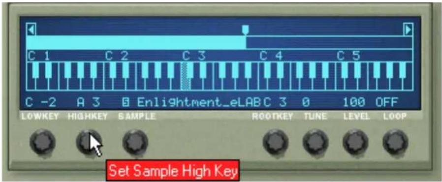 C 1 C 2 C 3 C 4 C 5 C -2 A 3 0 Enlightenment_eLABC 3 0 100 OFF LOWKEY HIGHKEY SAMPLE ROOTKEY TUNE LEVEL LOOP Set Sample High Key