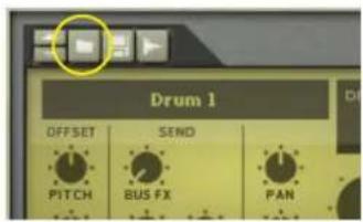 Drum 1 OFFSET SEND PITCH BUS FX PAN