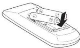 SANYO PLC-XU350K - Remote Control Battery Installation - 2