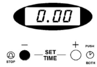 0.00 STOP — SET TIME — + PUSH BOTH