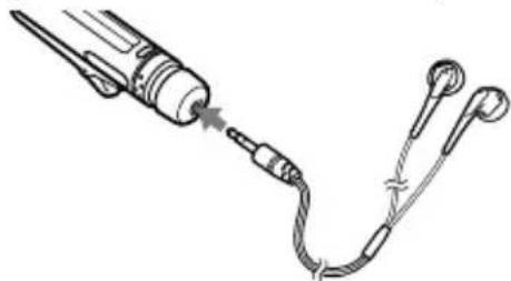 SONY D-NE20LS - To connect your earphones/headphones to the remote - 1