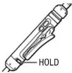 SONY D-NE20LS - Slide the HOLD switch on the remote or on the player (on the back) in the direction of the arrow. - 1