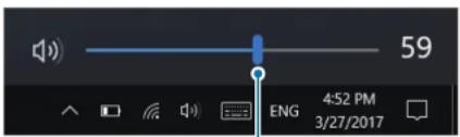 SAMSUNG DM500A2MI - Controlling volume using the taskbar - 1