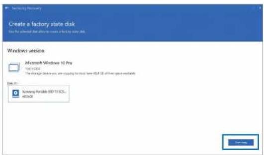 SAMSUNG DM500A2MI - Select a disk to be copied → Start copy. - 1