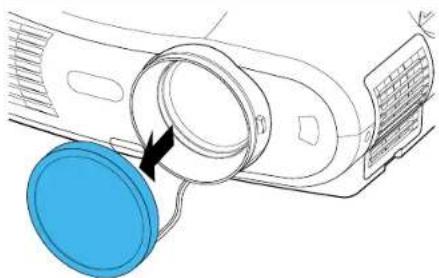 TOSHIBA TLP-780U - Take off the lens cover. - 1