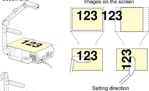 Images on the screen 123 123 123 123 Setting direction