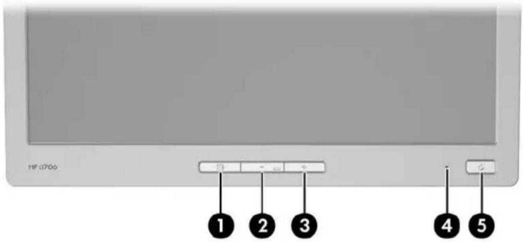 HP L1906 - Front Panel Controls - 1