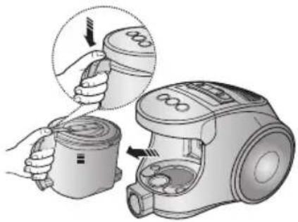 SAMSUNG SC8451 - EMPTYING THE DUST BIN - 2