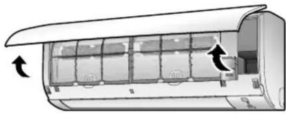 DAIKIN FTX71K2V1B - Open het frontpaneel. - 1