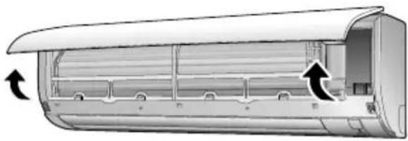 DAIKIN FTX71K2V1B - Öffnen Sie die Frontblende. - 1