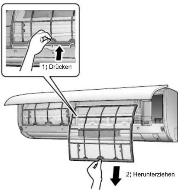 DAIKIN FTX50K2V1B - Ziehen Sie die Luftfi Iter heraus. - 1