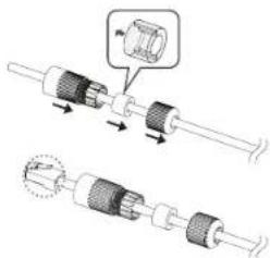 Hanwha QNE-8011R - Comment connecter le câble RJ45 étanche à un câble LAN - 1