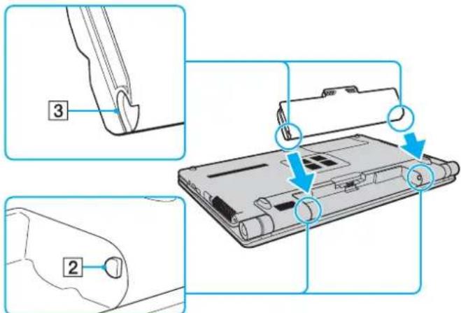 SONY Vaio VGN-FW56SR - Installation/suppression du module batterie - 2