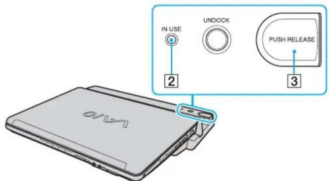 SONY Vaio VGN-FE31B - Αποσύνδεση του υπολογιστή σας από τη θέση σύνδεσης της θήκης πολλαπλών λειτουργιών - 2