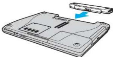 SONY Vaio VGN-FE31B - Τοποθέτηση της μπαταρίας - 3