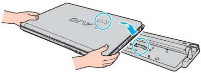 SONY Vaio VGN-FE31B - Σύνδεση του υπολογιστή σας στη θέση σύνδεσης της θήκης πολλαπλών λειτουργιών - 5