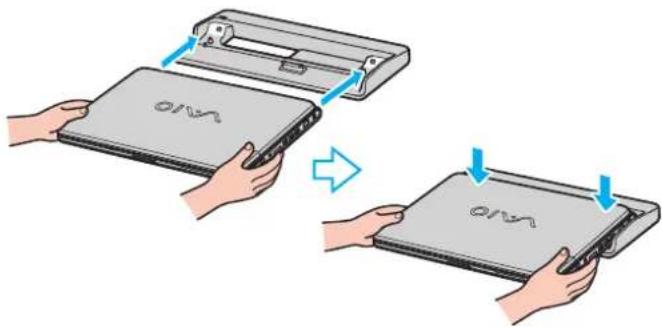 SONY Vaio VGN-FS115Z - Connexion de l'ordinateur au réplicateur de ports - 3