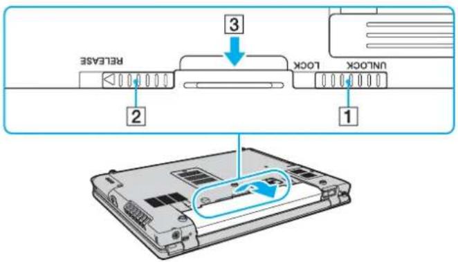 SONY Vaio VGN-BX51VN - Αφαίρεση της μπαταρίας - 1