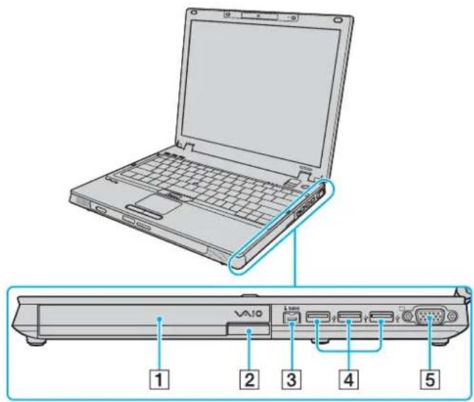SONY Vaio VGN-BX51VN - Εντοπισμός στοιχείων ελέγχου και θυρών - 4