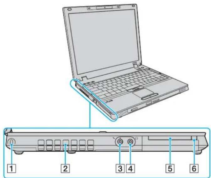 SONY Vaio VGN-BX51VN - Εντοπισμός στοιχείων ελέγχου και θυρών - 5