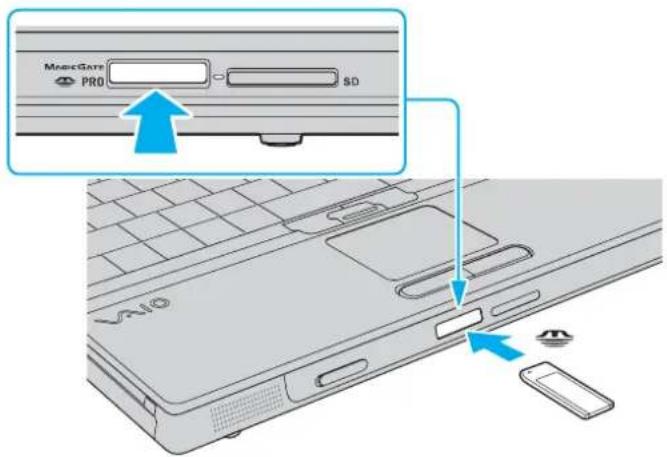SONY Vaio VGN-BX51VN - Τοποθέτηση του Memory Stick - 1