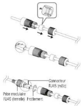 Hanwha QNV-6032R - Comment connecter le câble RJ45 étanche à un câble LAN - 1