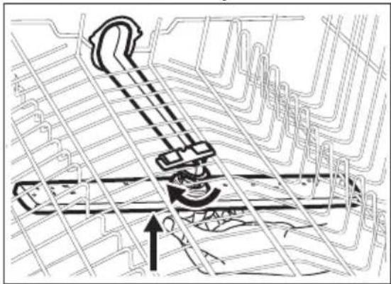 AEG CL638MM - Cleaning the upper spray arm - 1