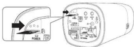 Hanwha QNB-6002 - Insertion d'une carte mémoire Micro SD - 1