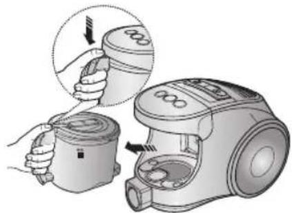 SAMSUNG SC8430 - EMPTYING THE DUST BIN - 2