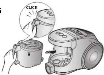 SAMSUNG SC8430 - EMPTYING THE DUST BIN - 6