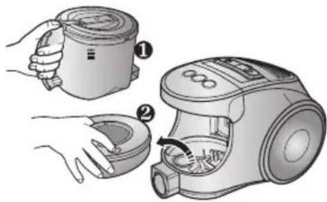 SAMSUNG SC8430 - CLEANING THE MOTOR PROTECTION FILTER - 1