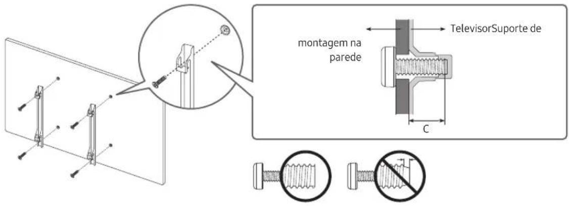 SAMSUNG QA55Q70TAK - Montagem do televisor numa parede - 2