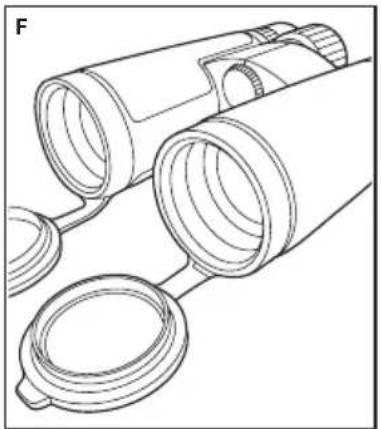NIKON Monarch HG 10x30 - Flipdown objective lens caps - 1