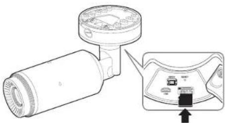 Hanwha TNO-3050T - Insertion d'une carte Micro SD - 1