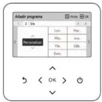 LG HM091MRS - La descripción de cada etapa en Agregue horario - 2