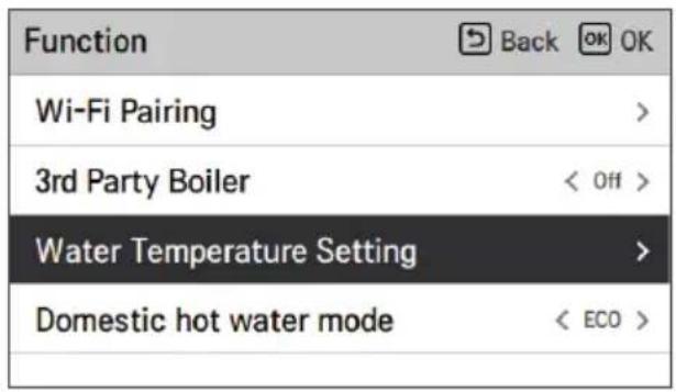 LG HM091MRS - Einstellung der Wassertemperatur - 1