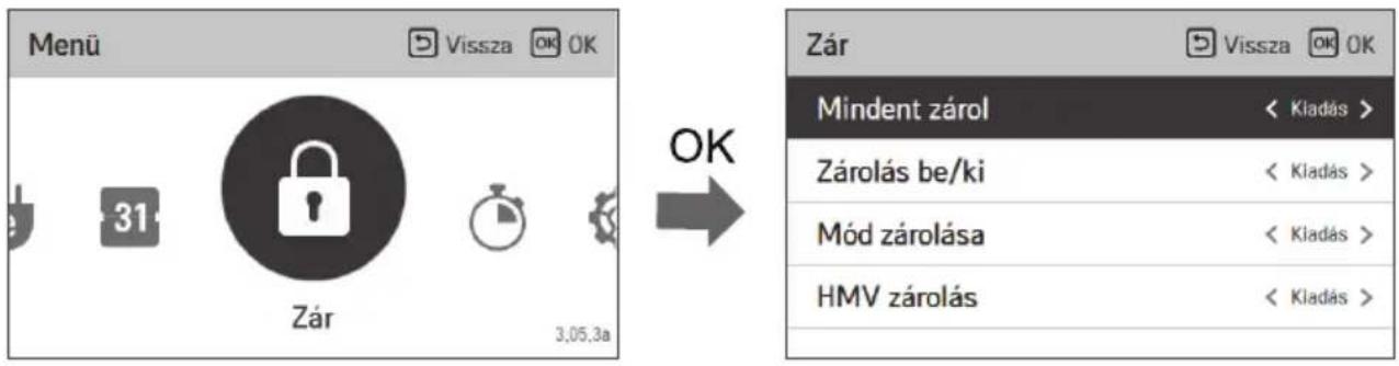 LG HM091MRS - Hogyan kell belépni a zárolás beállításához - 1